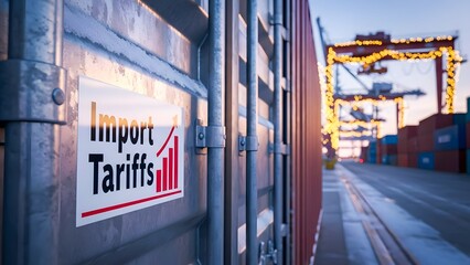 Import Tariffs Rise: Shipping Container and Trade Impact Visualized at Port