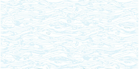 A seamless pattern of light blue abstract waves and scattered eyes