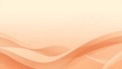 Elegant Gradient Background with Soft Abstract Waves in Warm Peach Tones