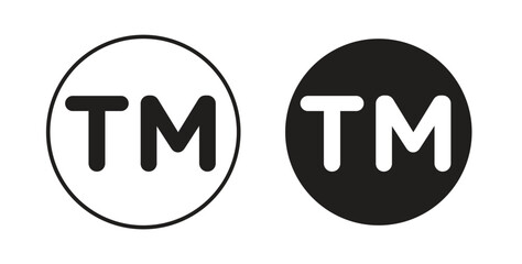 Obraz premium TM trademark icon concept set. Simple icon collection