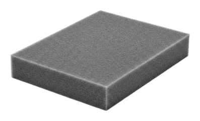 Creating a smooth surface with grey foam in a workshop environment isolated on transparent background