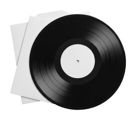 Obraz premium Vinyl record collection display home isolated on transparent background