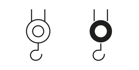 Winch hook icon concept set. Simple icon collection © Rubina