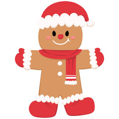 Cute Christmas Cookie Baking Cartoon - No Line