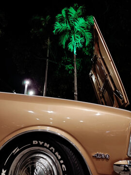 Close-Up of a Classic Chevrolet Opala Sedan, Sold in Brazil, Equipped with a 4.1 Liter Engine.  Itabira, Minas Gerais, Brazil. november, 20, 2025