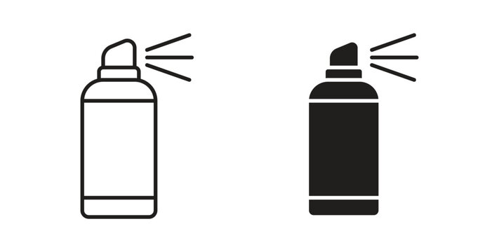 Spray can icon with glyph and line. black vector icons for Web UI