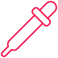 red outline eyedropper icon
