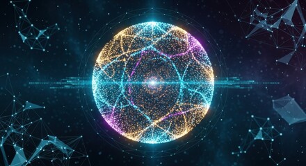 Fototapeta premium Abstract technology, science, engineering and artificial intelligence background