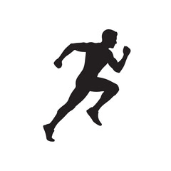 Running Man Athlete Silhouette