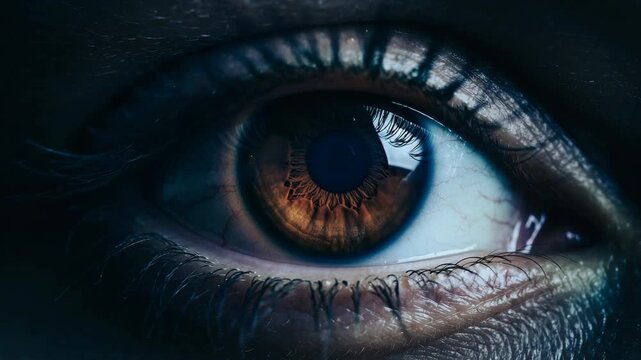 Stunning close-up of an eye showcasing intricate details and vibrant colors for artistic and educational use