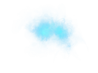 A translucent blue-and-blue steam PNG effect with soft swirls and a diffuse smoke texture. Suitable for creating atmospheric fog effects, steam accents, clouds, and airy effects in design.