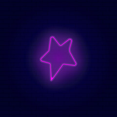 Neon vector illustration of a star