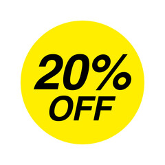 Yellow 20% off discount