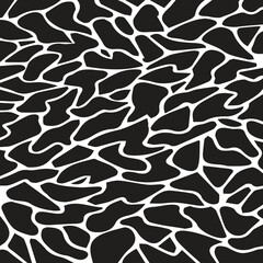 Abstract black and white organic camouflage animal skin pattern © muhammad