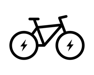 Electric bicycle icon