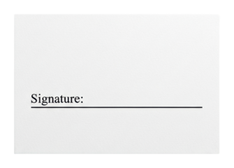 Signature line template for business documents professional isolated on transparent background