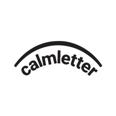 Fototapeta premium calmletter logo, calm letter, black and white