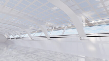 bright indoor space shows large windows allowing sunlight to enter. design highlights a clean,...