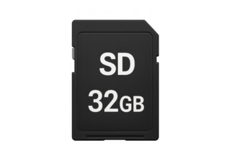 Black sd 32gb memory card for digital data storage