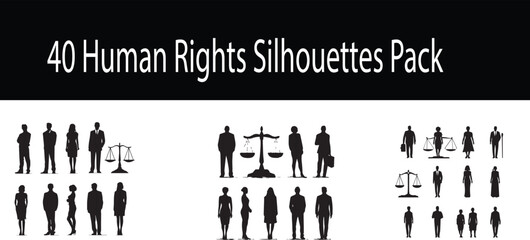 Human Rights Silhouettes Collection &ndash; Justice, Equality & Diversity Icons