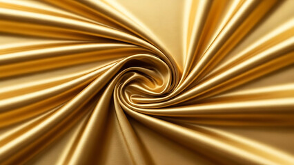 Luxurious golden fabric with a swirling drape a rich texture perfect for backgrounds fashion and elegant design elements
