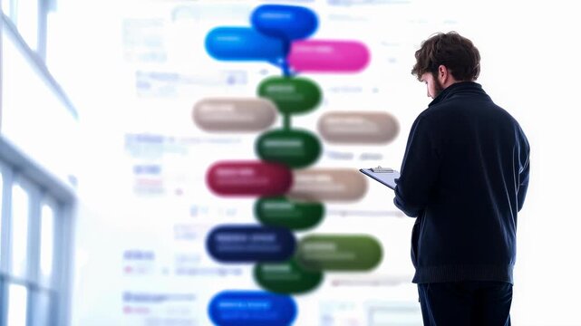 Business workflow process chart project planning office analyst clipboard strategy teamwork corporate strategic planning workflow business analyst