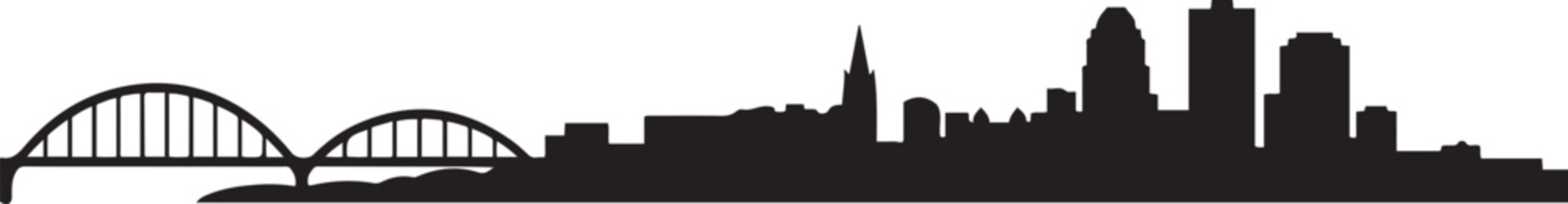 Saskatoon Skyline. design Vector black silhouette