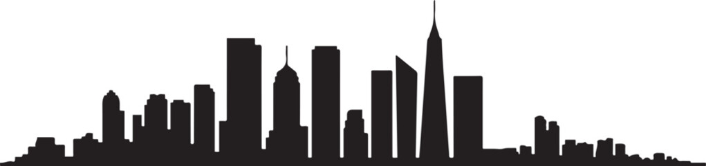 Vector Jersey City skyline. Travel Jersey City famous landmarks. design Vector black silhouette © Nargis