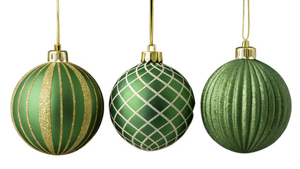 green christmas balls