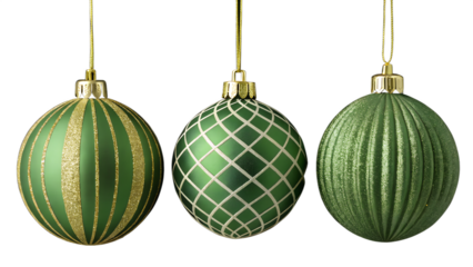 green christmas balls