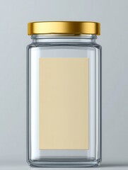Rectangular Branding Label on Transparent Container