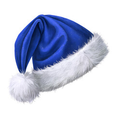 blue christmas hat
