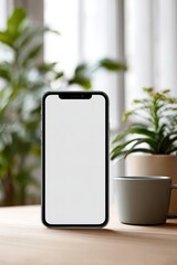 Soft Blur Mobile Screen Mockup Close-Up