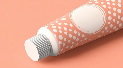 Close-Up Skincare Tube Mockup with Branding Space
