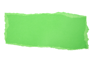 Torn of paper , ripped green paper sheets isolated on transparent background.