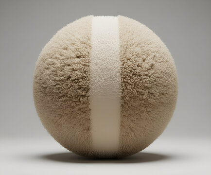 Abstract Tactile Geometry: Wool Plush Sphere Composition 3
