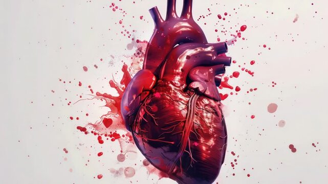 Video A heart with blood splatters