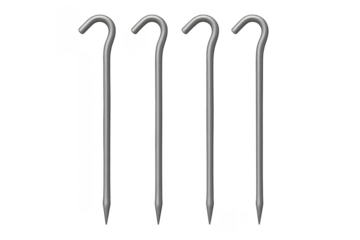 Metal tent pegs providing secure camping equipment