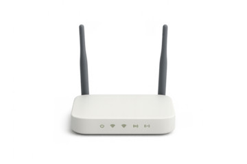 Modern wi-fi internet router with antennas