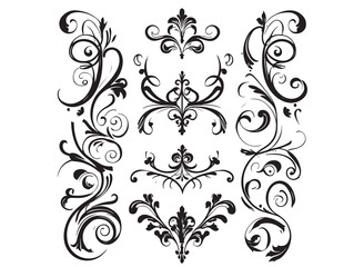 calligraphic design elements and page decoration