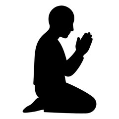  a man pray in mosque