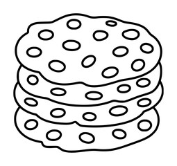 Stacked irregular porous layers with elliptical holes isolated on white