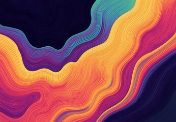 Bold Luminous Abstract Background with Dynamic Undulating Spectrum Lines