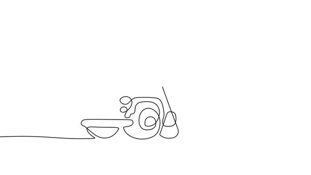 Minimalist vector illustration of a large dump truck for construction projects