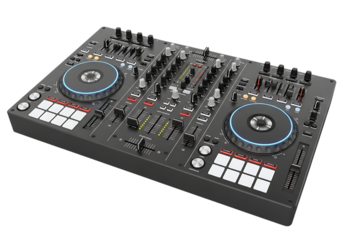 Professional dj controller equipment for mixing music. studio sound gear