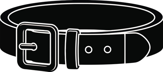 Leather Belt Accessory Vector Illustration