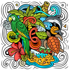 Cartoon Puerto Rico vector illustration