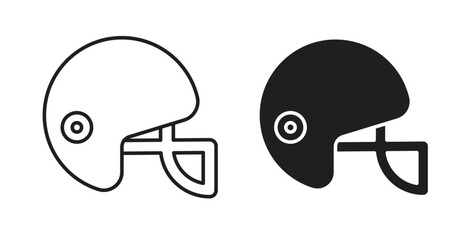 Rugby Helmet icon isolated vector Illustration. Vector pictogram for web and app © Siyan