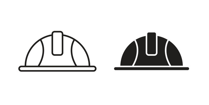 Safety helmet icon isolated vector Illustration. Vector pictogram for web and app
