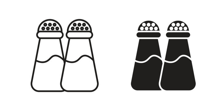 Salt and pepper icon isolated vector Illustration. Vector pictogram for web and app
